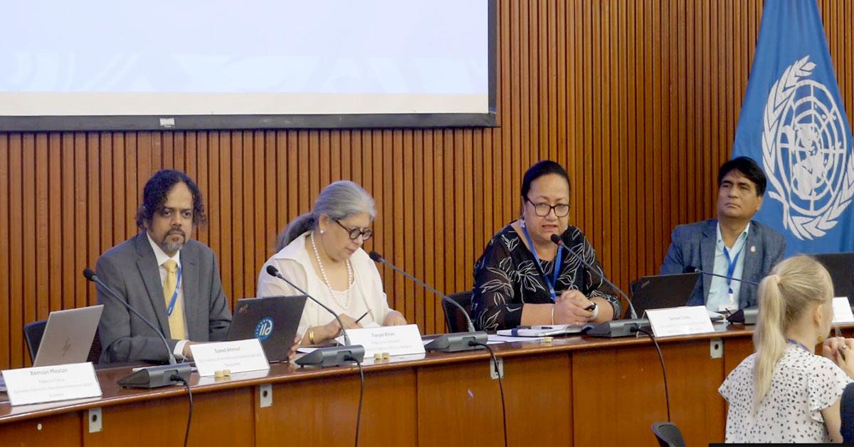 Speaker at UNESCO NEQMAP 2024 calling for urgent action on foundational learning assessments